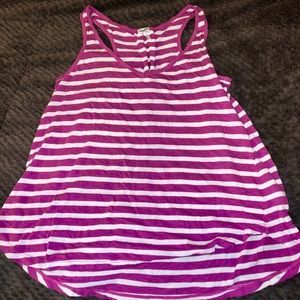 Splendid magenta and white stripped tank top💜